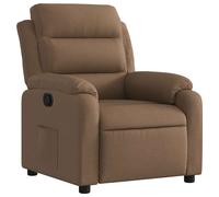 vidaXL Sillón reclinable de tela marrón
