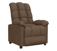 Vidaxl sillón reclinable de tela marrón