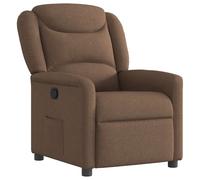 vidaXL Sillón reclinable de tela marrón