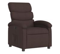 vidaXL Sillón reclinable de tela - Marrón oscuro