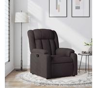 vidaXL Sillón reclinable de tela Gris claro, Gris oscuro, Negro Sillon Dormitorio Sillon Comodos Silla Relax Sillón Sofá Dark brown
