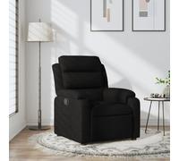 vidaXL Sillón reclinable de tela negra