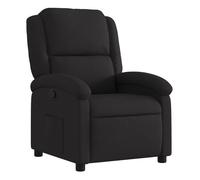 vidaXL Sillón reclinable de tela con respaldo y reposabrazos – Negro