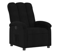 vidaXL Sillón reclinable de tela – Reposabrazos y respaldo, ajustable para salón/oficina – Negro