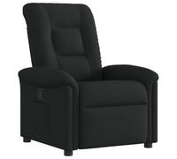 vidaXL Sillón reclinable tela negra para ancianos y TV