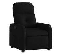 Vidaxl sillón reclinable de tela negro