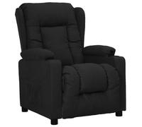 vidaXL Sillón reclinable de tela negro