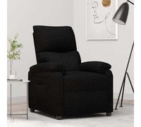 vidaXL Sillón reclinable de tela negro