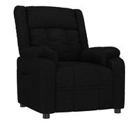 Vidaxl sillón reclinable de tela negro