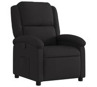 vidaXL Sillón reclinable de tela con respaldo y reposabrazos – Negro