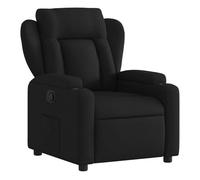 vidaXL Sillón reclinable para salón – Respaldo y reposabrazos – Tela negro