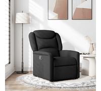 vidaXL Sillón reclinable de tela negro
