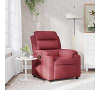 vidaXL Sillón reclinable de tela rojo tinto