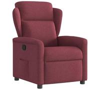 vidaXL Sillón reclinable de tela rojo tinto