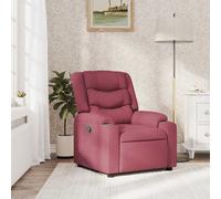 vidaXL Sillón reclinable de tela rojo tinto