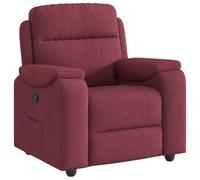 vidaXL Sillón reclinable de tela rojo tinto - para ancianos y TV