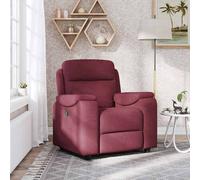 vidaXL Sillón reclinable de tela rojo tinto - para ancianos y TV