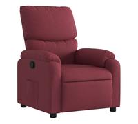 vidaXL Sillón reclinable de tela, rojo tinto