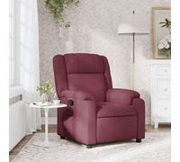 vidaXL Sillón reclinable de tela rojo tinto
