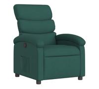 vidaXL Sillón reclinable de tela – Verde oscuro
