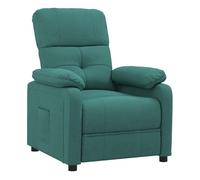 vidaXL Sillón reclinable de tela verde oscuro