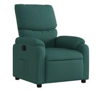 vidaXL Sillón reclinable de tela verde oscuro