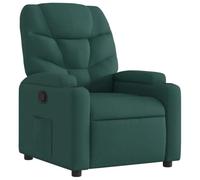 vidaXL Sillón reclinable Relax - Respaldo y reposabrazos - Tela verde oscuro