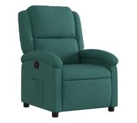 Vidaxl sillón reclinable de tela verde oscuro