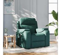 vidaXL Sillón reclinable de tela verde oscuro