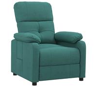 Vidaxl sillón reclinable de tela verde oscuro