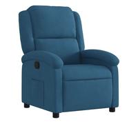 vidaXL Sillón Reclinable, Silla con Respaldo Reposabrazos, Sillón de Televisión Relax Descanso, Asiento para Salón Hogar, Terciopelo Azul