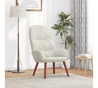 vidaXL Sillón reclinable de terciopelo blanco crema