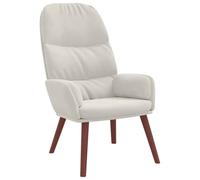 vidaXL Sillón reclinable de Terciopelo Blanco Crema