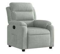 vidaXL Sillón reclinable Butaca relax con respaldo y reposabrazos, terciopelo gris claro