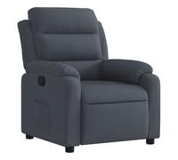 vidaXL Sillón reclinable Butaca relax con reposabrazos y asiento ajustable Terciopelo gris oscuro