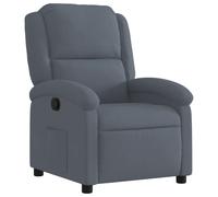vidaXL Sillón reclinable de terciopelo gris