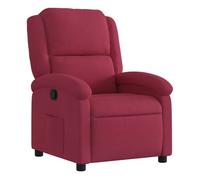 vidaXL Sillón reclinable de terciopelo rojo tinto