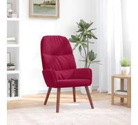 vidaXL Sillón reclinable de terciopelo rojo vino
