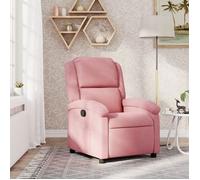 Sillón reclinable rosa de terciopelo, marca vidaXL