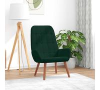 vidaXL Sillón reclinable de terciopelo verde oscuro