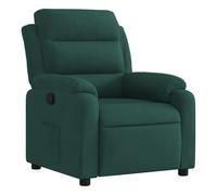 vidaXL Sillón reclinable de terciopelo verde oscuro