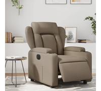 Vidaxl sillón reclinable eléctrico de cuero sintético color capuchino