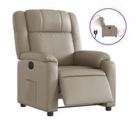Vidaxl Sillón Eléctrico Reclinable Cuero Sintético Cappuccino