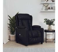 vidaXL Sillón reclinable eléctrico de cuero sintético negro