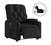 vidaXL Sillón reclinable eléctrico de cuero sintético negro
