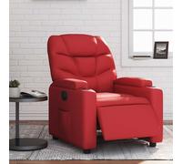 vidaXL Sillón reclinable eléctrico de cuero sintético rojo
