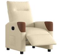 vidaXL Sillón reclinable eléctrico de tela crema