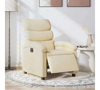vidaXL Sillón reclinable eléctrico de tela gris claro Cream