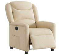 vidaXL Sillón reclinable eléctrico de tela crema