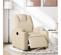 vidaXL Sillón reclinable eléctrico de tela crema